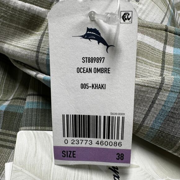 Tommy Bahama NWT Ocean Ombre Khaki Golf Shorts Men's Size 38 Quick Drying UPF 30 - Picture 6 of 12